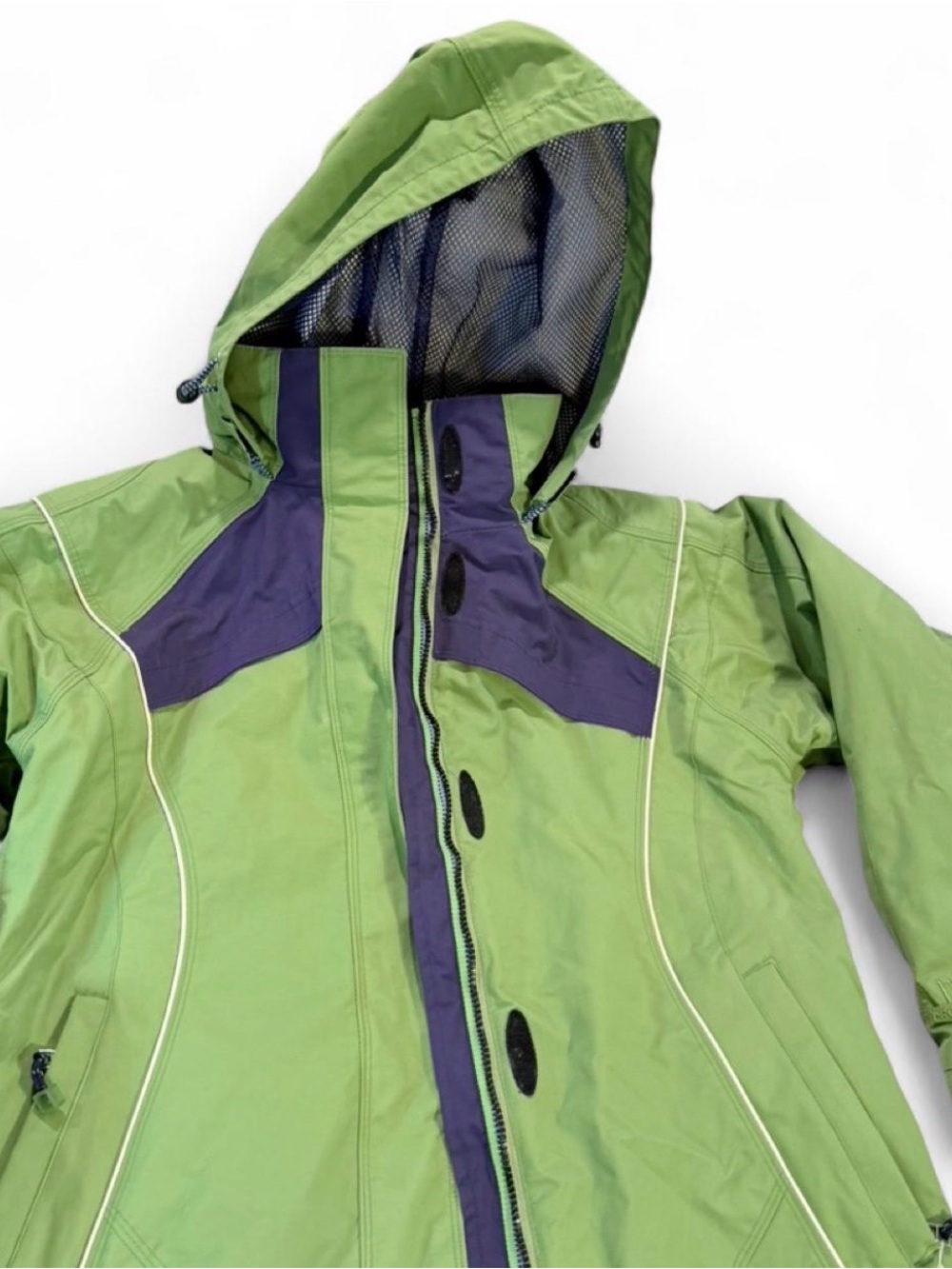 Obermeyer Lime Green Ski Jacket with Purple Trim